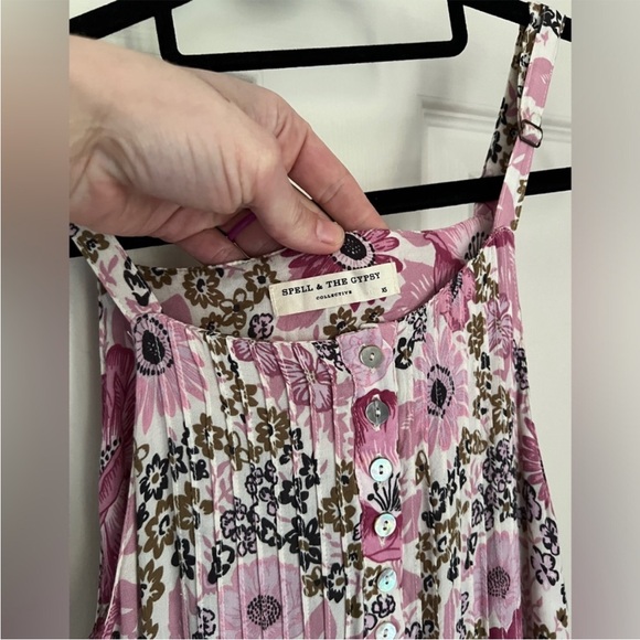 Spell Floral Patchwork Maxi Dress - Pink and Purple - Picture 9 of 16